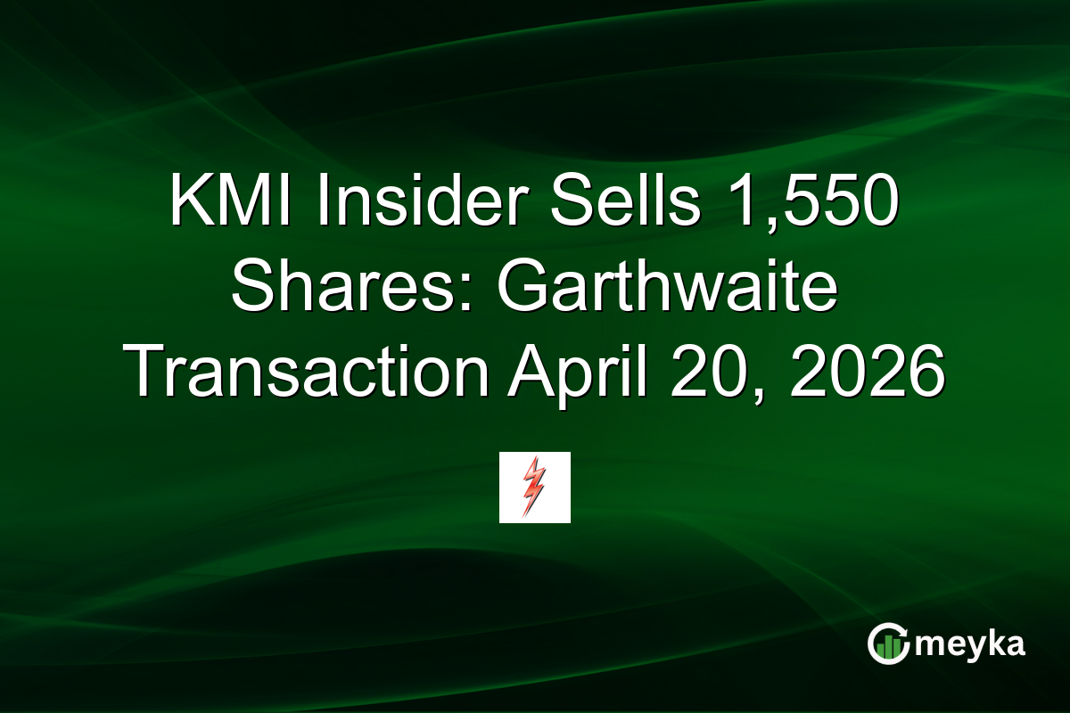 KMI Insider Sells 1,550 Shares: Garthwaite Transaction April 20, 2026