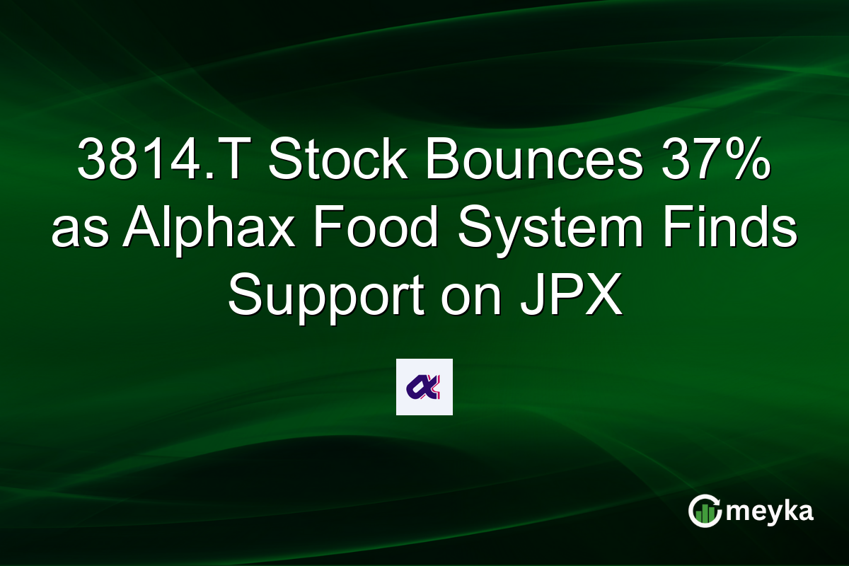 3814.T Stock Bounces 37% as Alphax Food System Finds Support on JPX