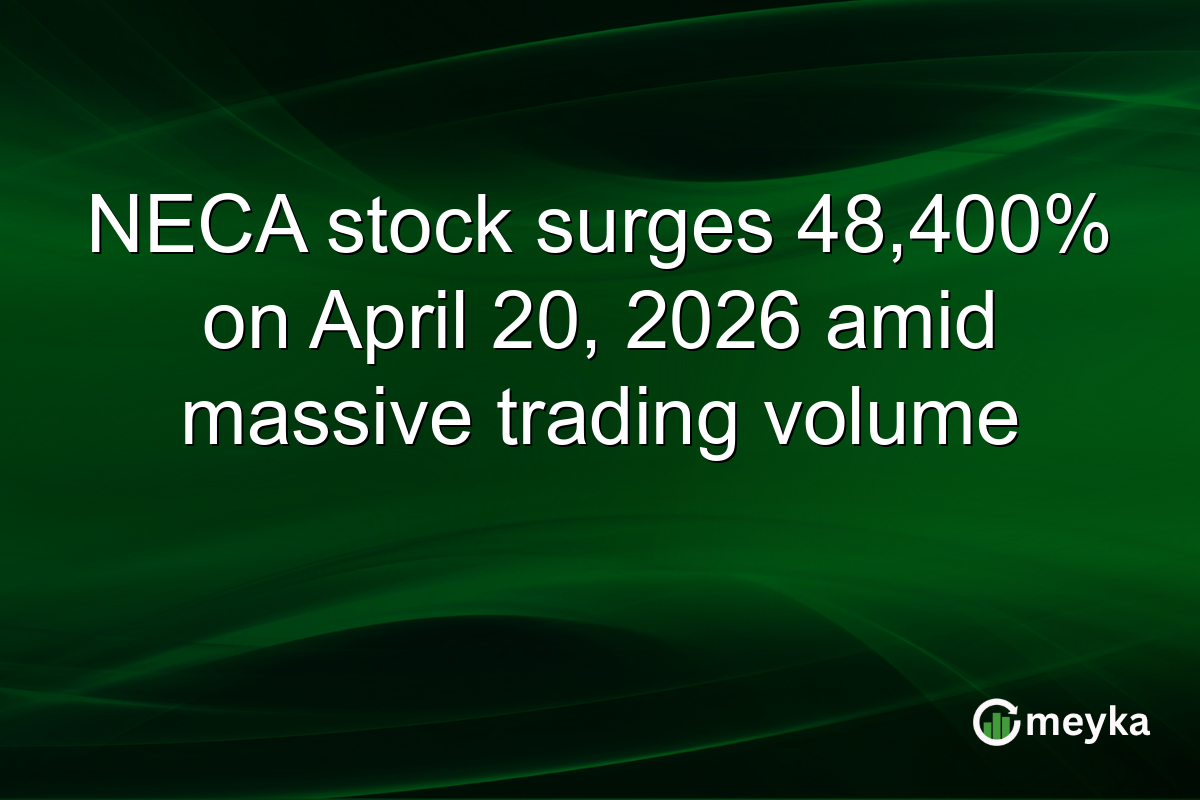 NECA stock surges 48,400% on April 20, 2026 amid massive trading volume