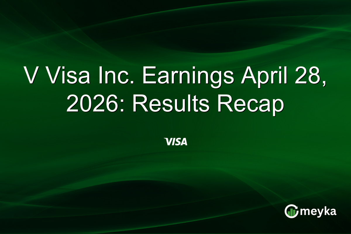 V Visa Inc. Earnings April 28, 2026: Results Recap