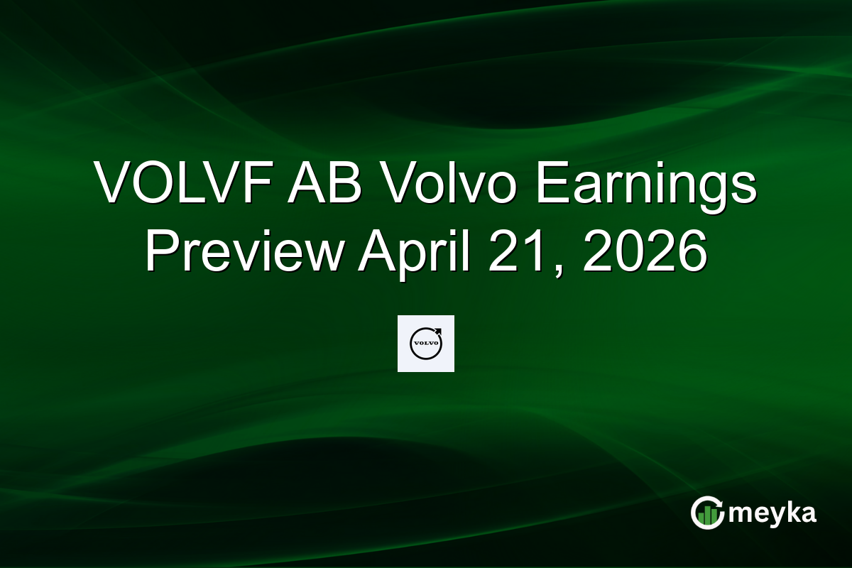 VOLVF AB Volvo Earnings Preview April 21, 2026