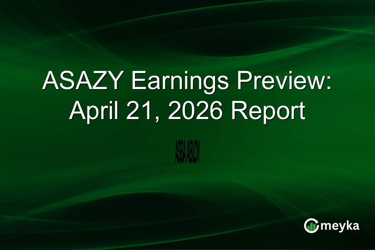 ASAZY Earnings Preview: April 21, 2026 Report