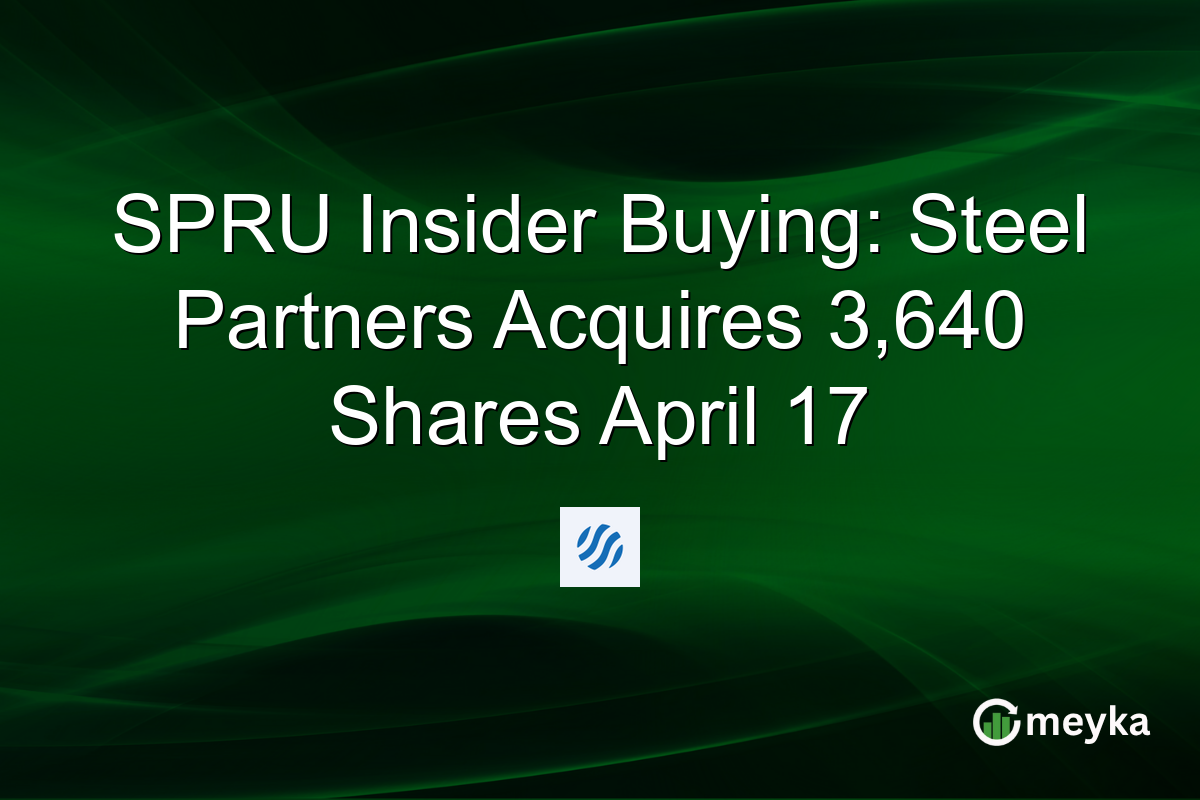 SPRU Insider Buying: Steel Partners Acquires 3,640 Shares April 17