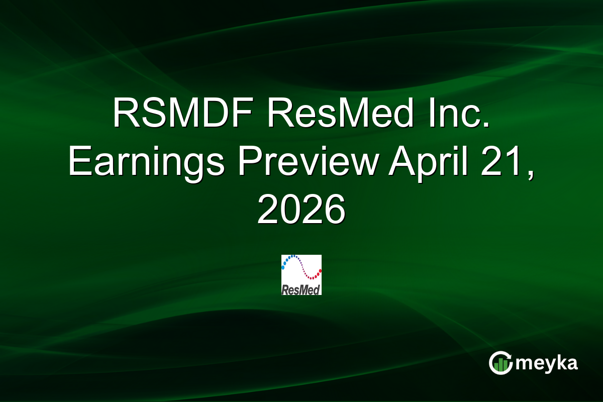 RSMDF ResMed Inc. Earnings Preview April 21, 2026