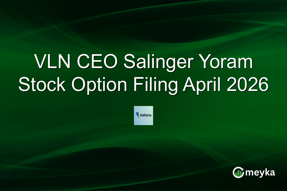 VLN CEO Salinger Yoram Stock Option Filing April 2026