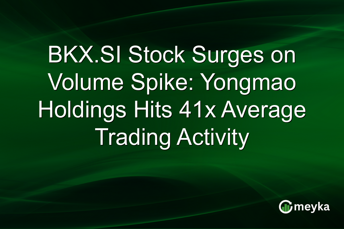 BKX.SI Stock Surges on Volume Spike: Yongmao Holdings Hits 41x Average Trading Activity