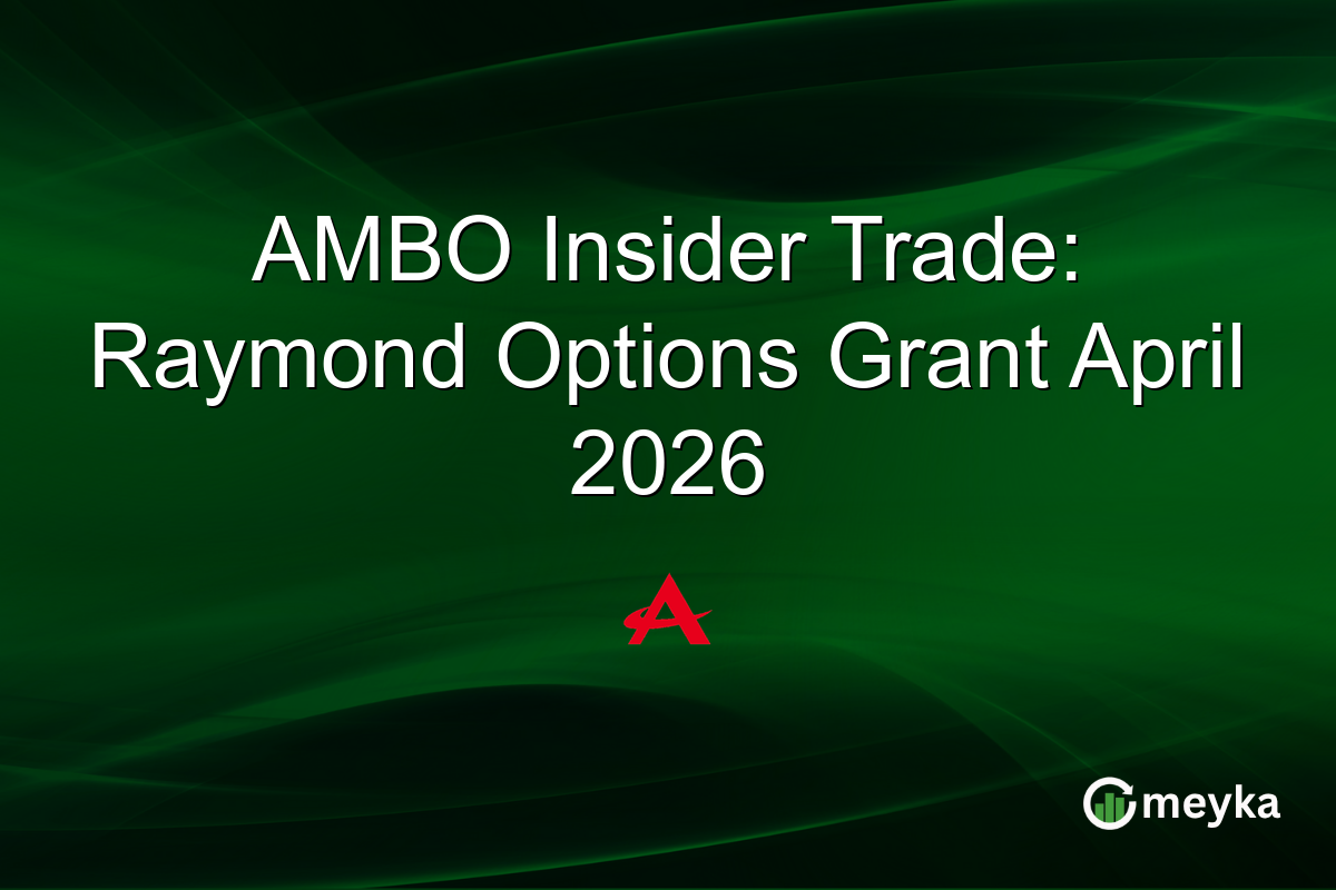 AMBO Insider Trade: Raymond Options Grant April 2026