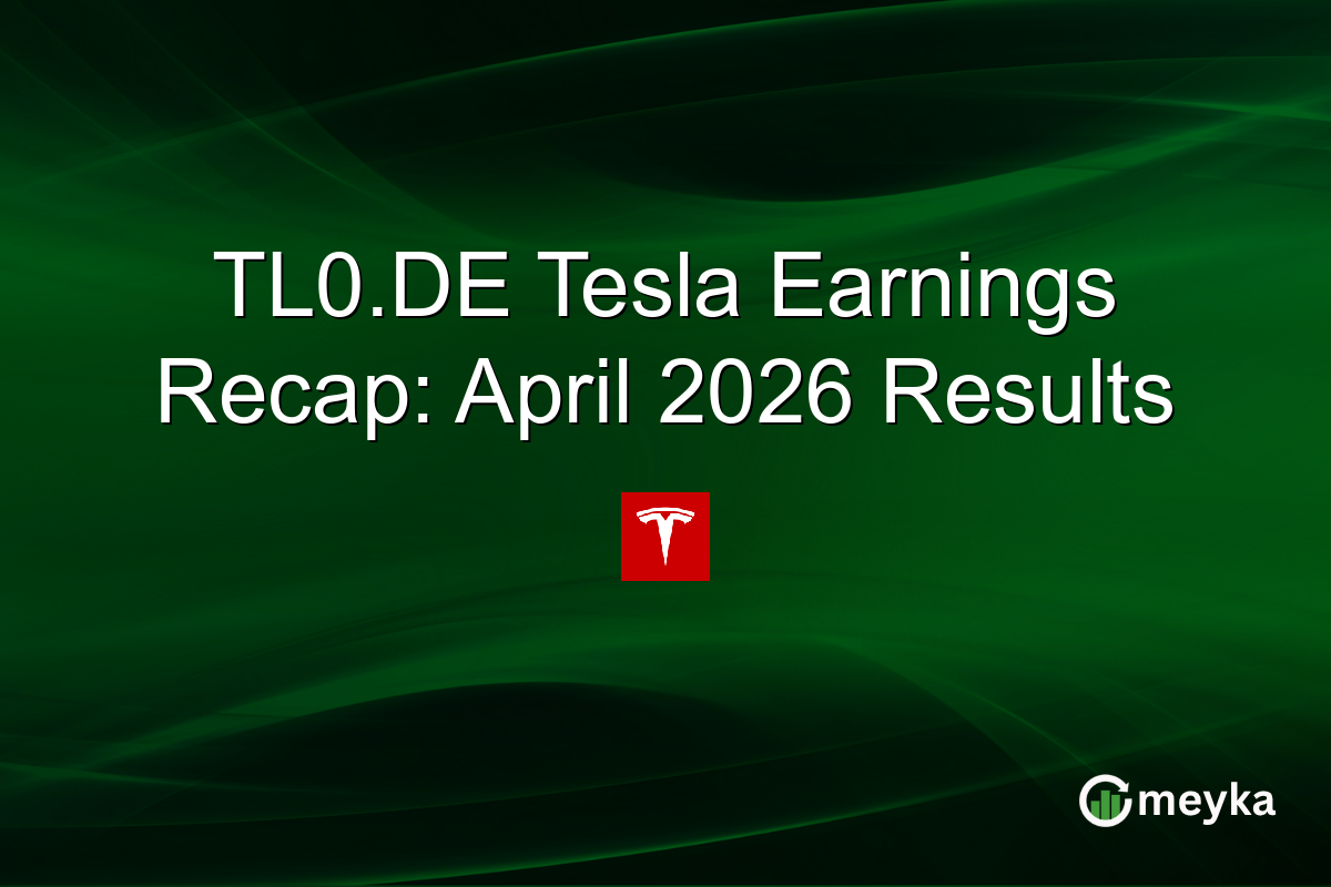 TL0.DE Tesla Earnings Recap: April 2026 Results