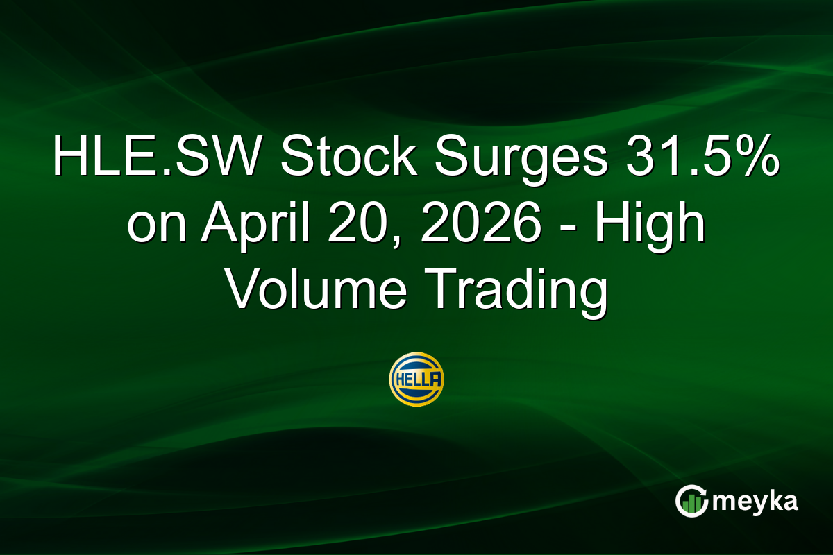 HLE.SW Stock Surges 31.5% on April 20, 2026 – High Volume Trading
