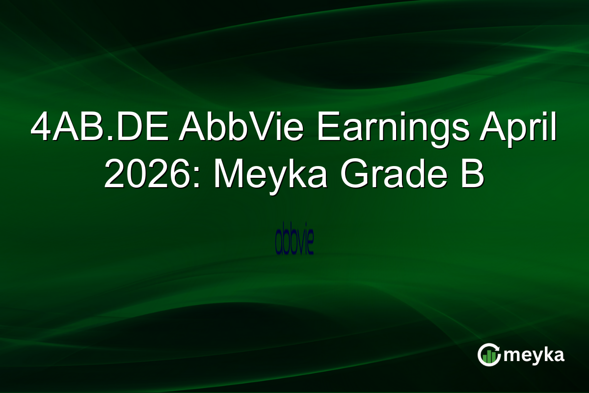 4AB.DE AbbVie Earnings April 2026: Meyka Grade B