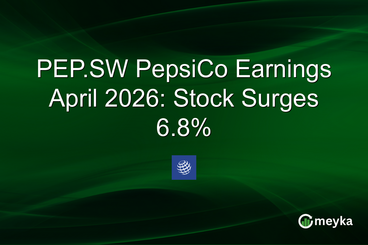 PEP.SW PepsiCo Earnings April 2026: Stock Surges 6.8%