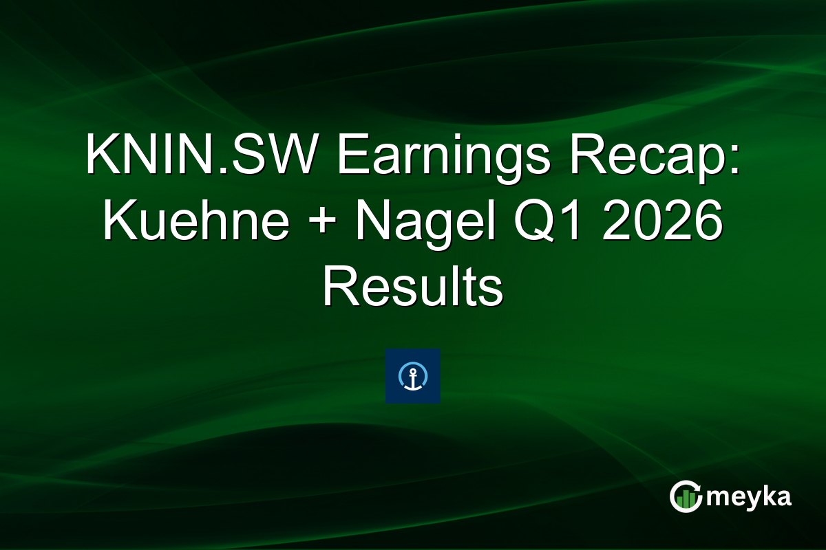 KNIN.SW Earnings Recap: Kuehne + Nagel Q1 2026 Results