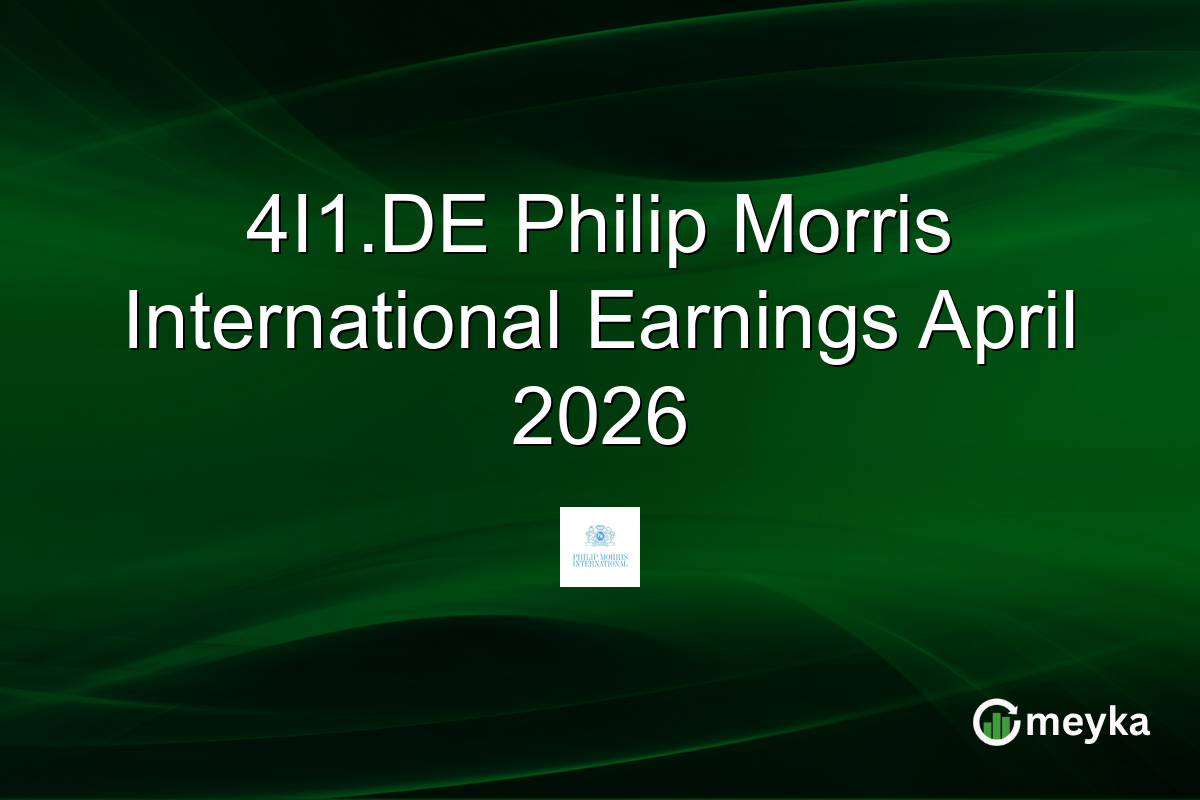 4I1.DE Philip Morris Q1 2026 Earnings: Meyka Rates B+