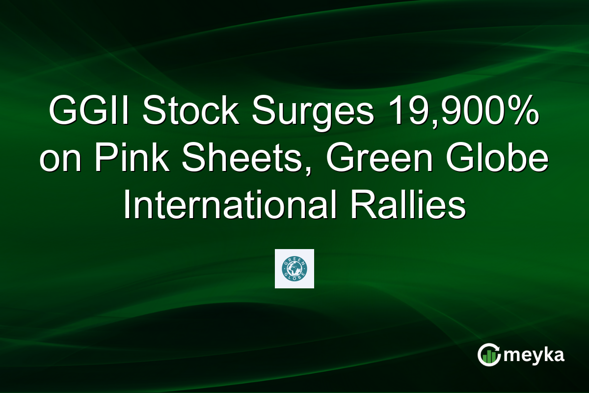 GGII Stock Surges 19,900% on Pink Sheets, Green Globe International Rallies