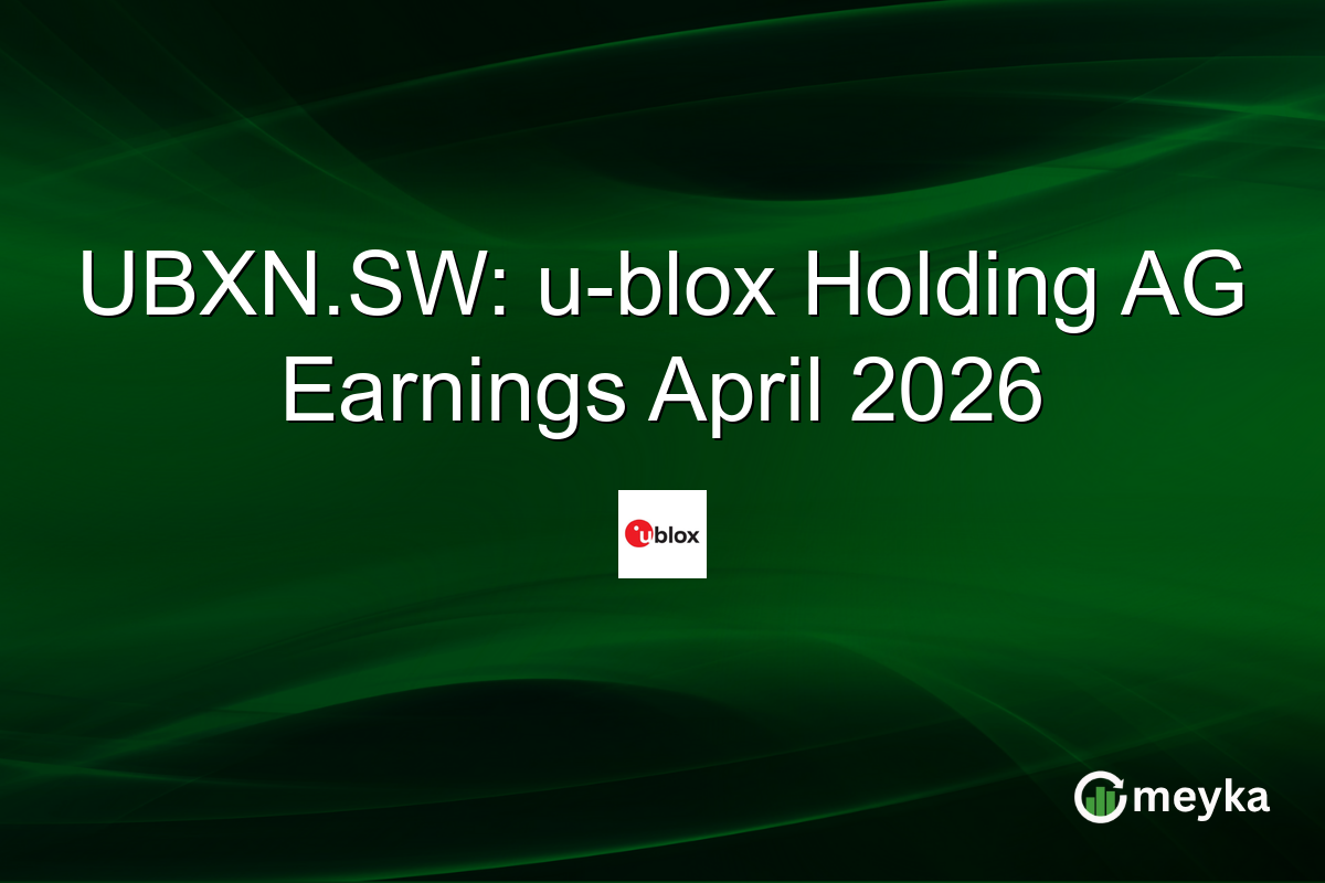 UBXN.SW: u-blox Holding AG Earnings April 2026