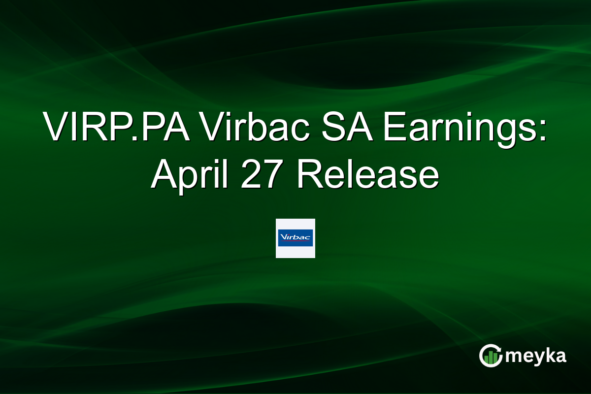 VIRP.PA Virbac SA Earnings: April 27 Release