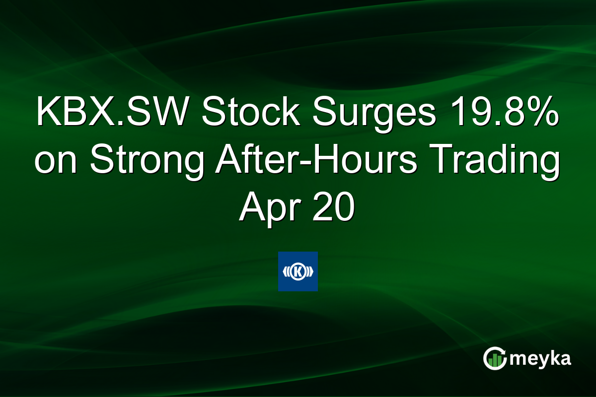 KBX.SW Stock Surges 19.8% on Strong After-Hours Trading Apr 20