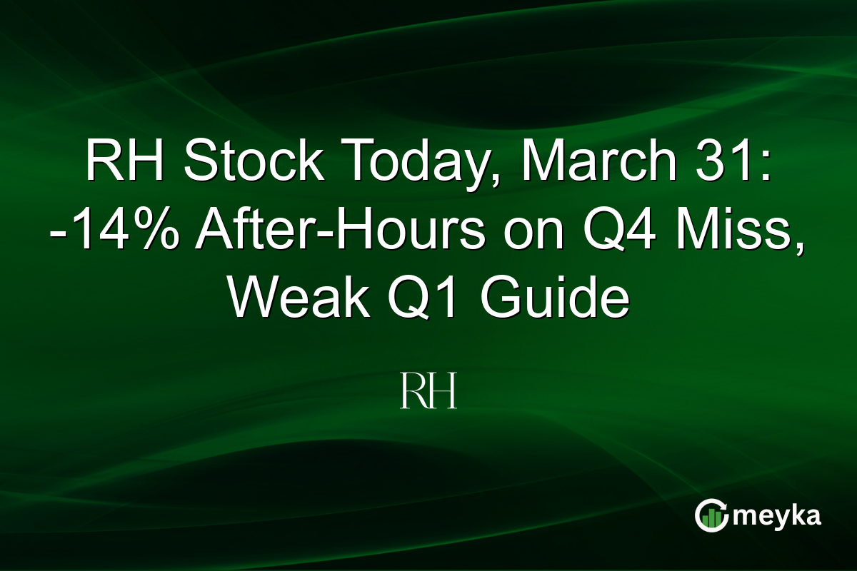 RH Stock Today, March 31: -14% After-Hours on Q4 Miss, Weak Q1 Guide