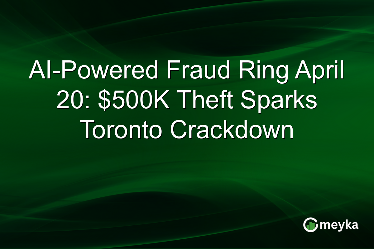 AI-Powered Fraud Ring April 20: $500K Theft Sparks Toronto Crackdown