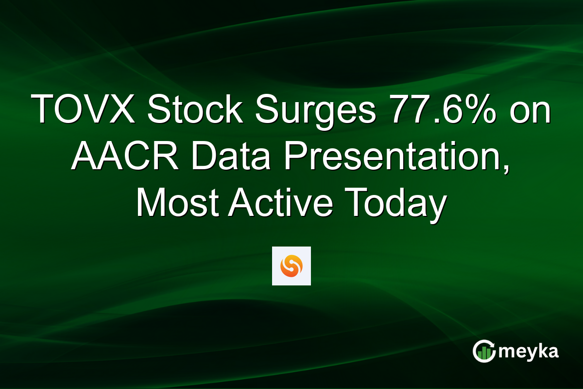 TOVX Stock Surges 77.6% on AACR Data Presentation, Most Active Today