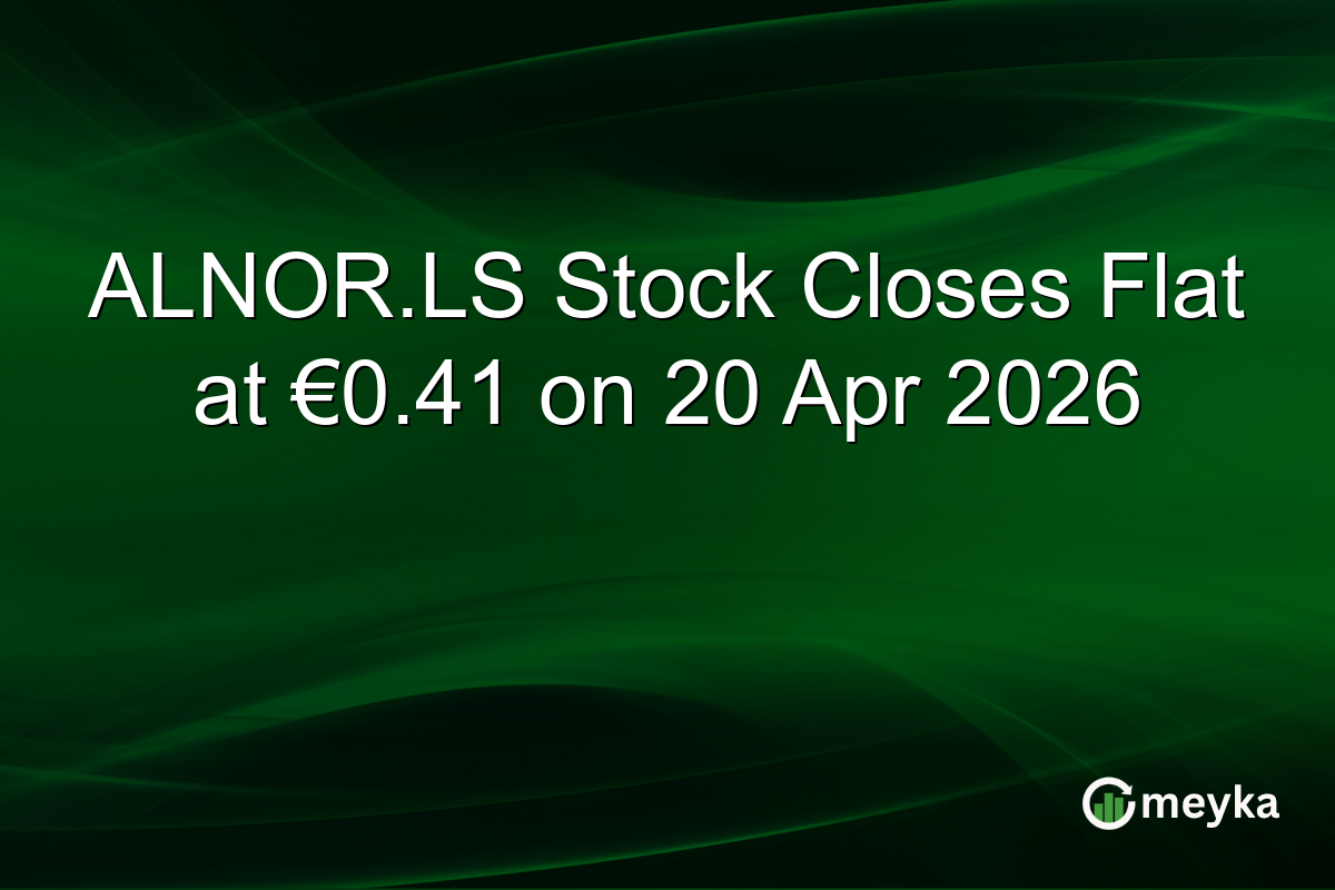 ALNOR.LS Stock Closes Flat at €0.41 on 20 Apr 2026