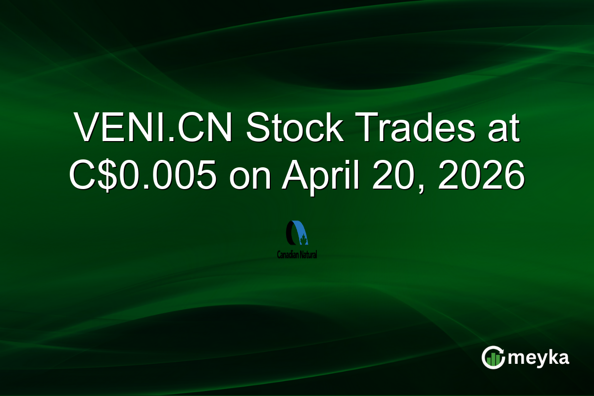 VENI.CN Stock Trades at C$0.005 on April 20, 2026