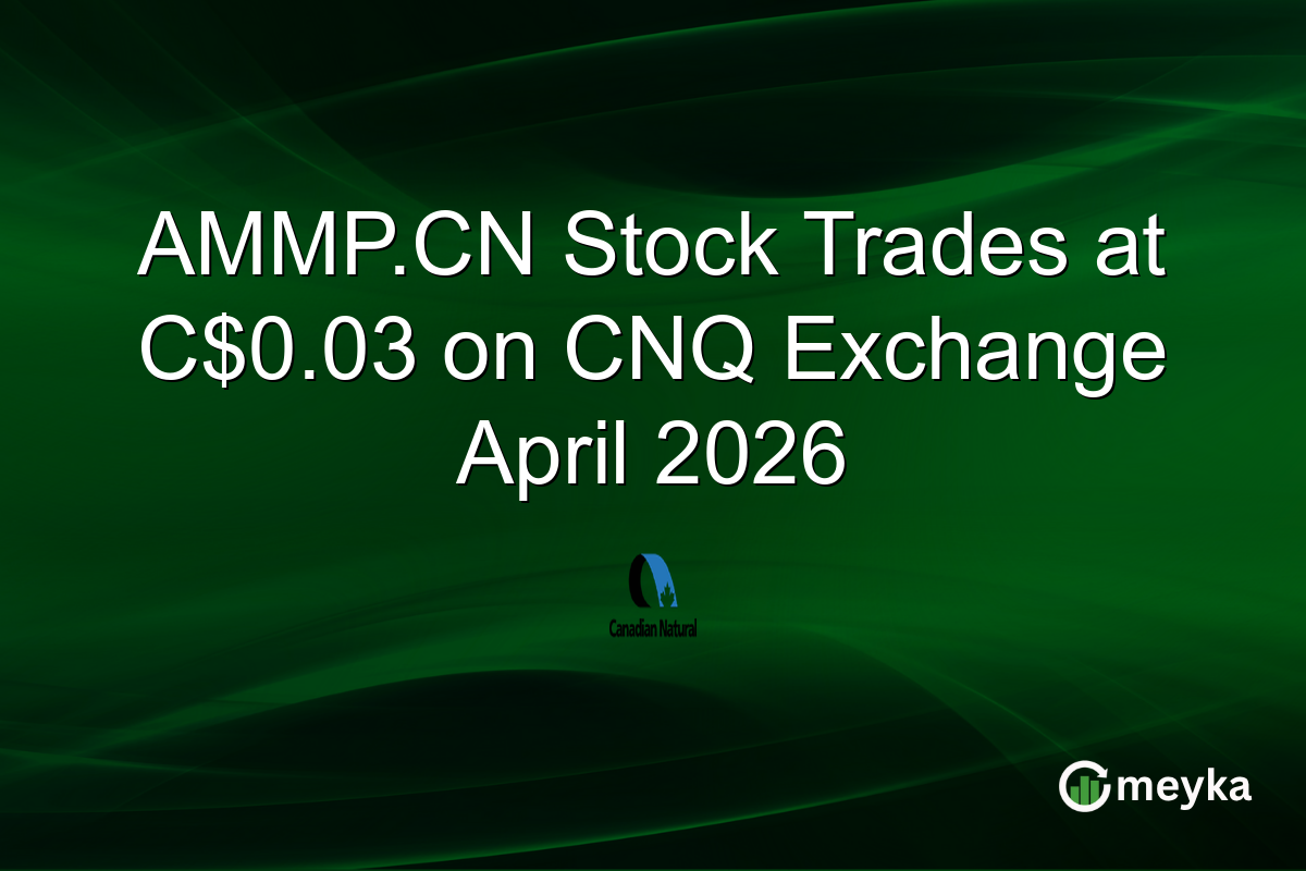AMMP.CN Stock Trades at C$0.03 on CNQ Exchange April 2026