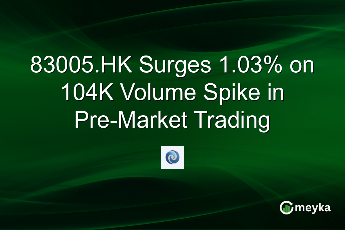 83005.HK Surges 1.03% on 104K Volume Spike in Pre-Market Trading