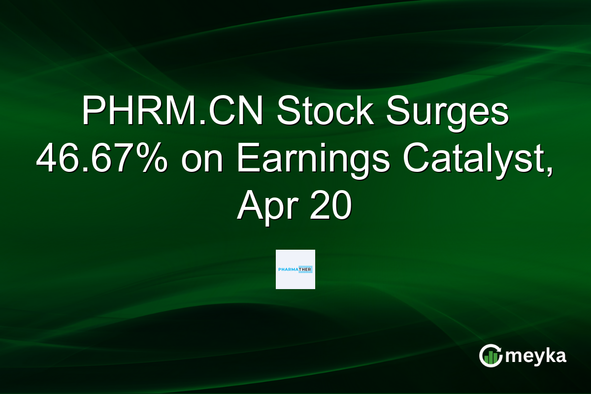 PHRM.CN Stock Surges 46.67% on Earnings Catalyst, Apr 20
