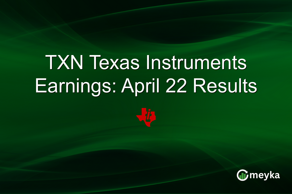 TXN Texas Instruments Earnings: April 22 Results
