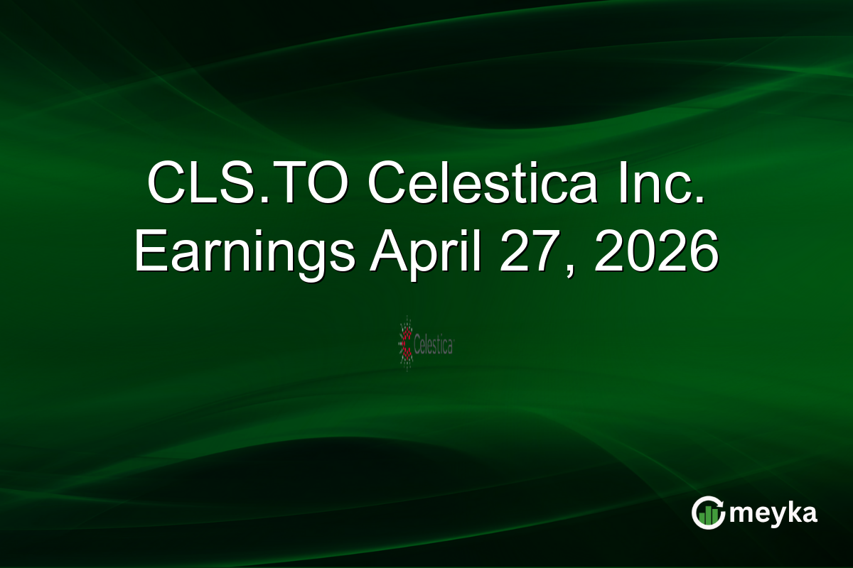 CLS.TO Celestica Inc. Earnings April 27, 2026