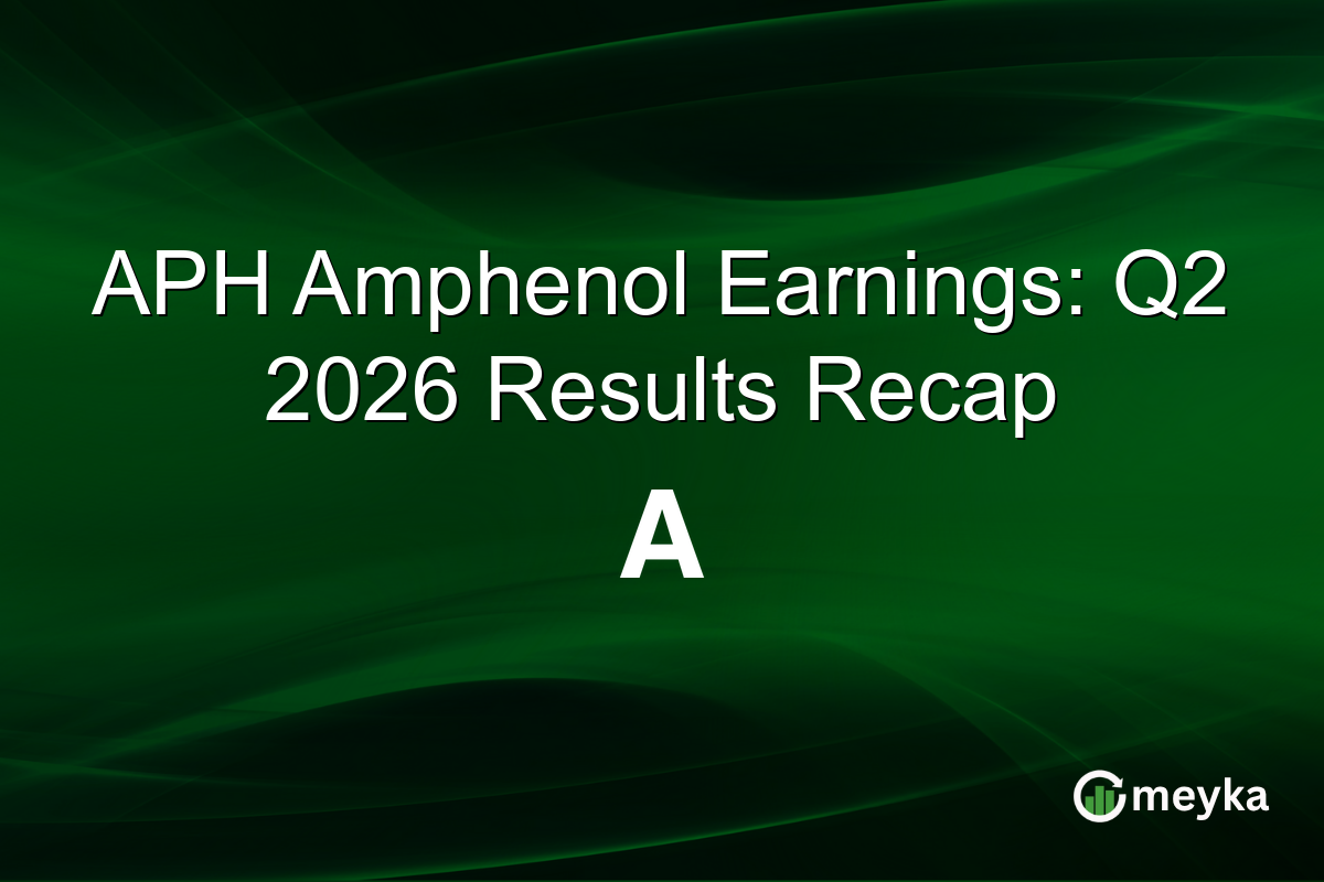 APH Amphenol Earnings: Q2 2026 Results Recap
