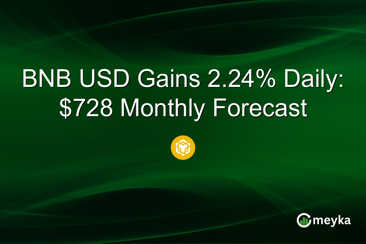 BNB USD Gains 2.24% Daily: $728 Monthly Forecast