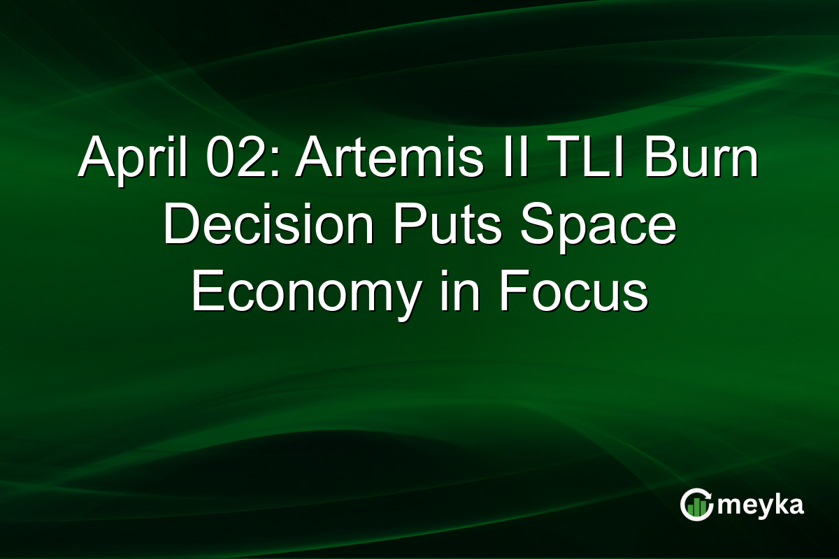 April 02: Artemis II TLI Burn Decision Puts Space Economy in Focus