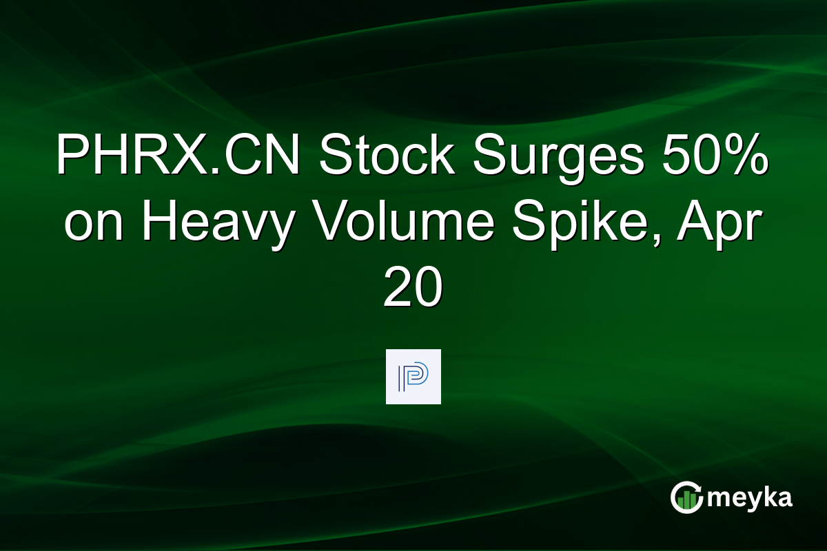 PHRX.CN Stock Surges 50% on Heavy Volume Spike, Apr 20