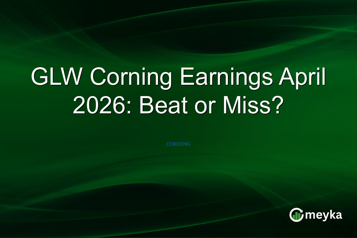 GLW Corning Earnings April 2026: Beat or Miss?