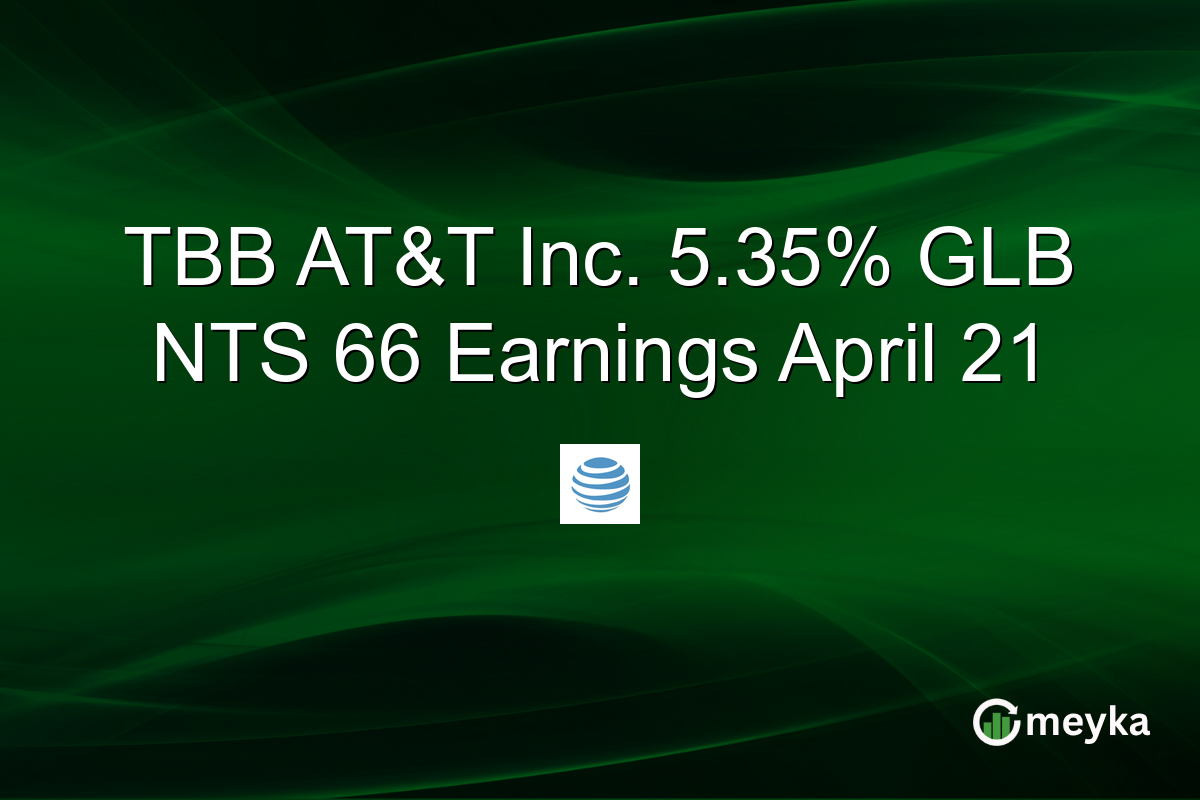 TBB AT&T Inc. 5.35% GLB NTS 66 Earnings April 21