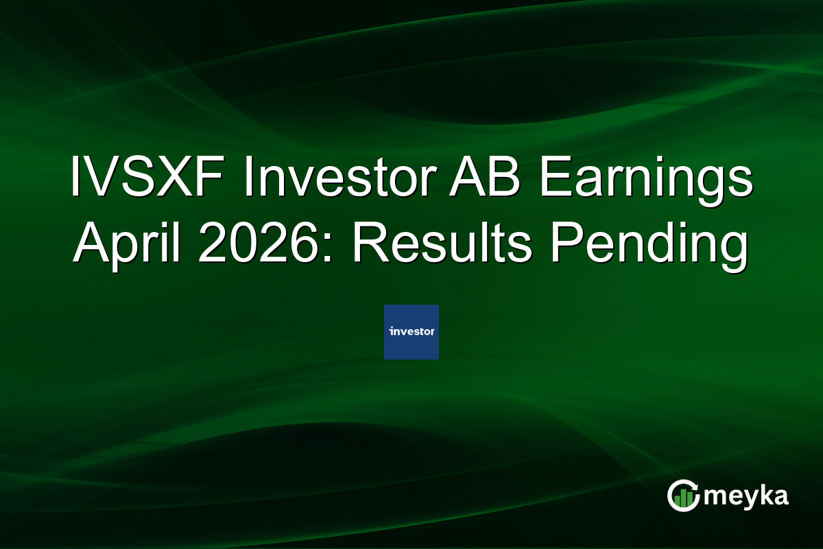 IVSXF Investor AB Earnings April 2026: Results Pending