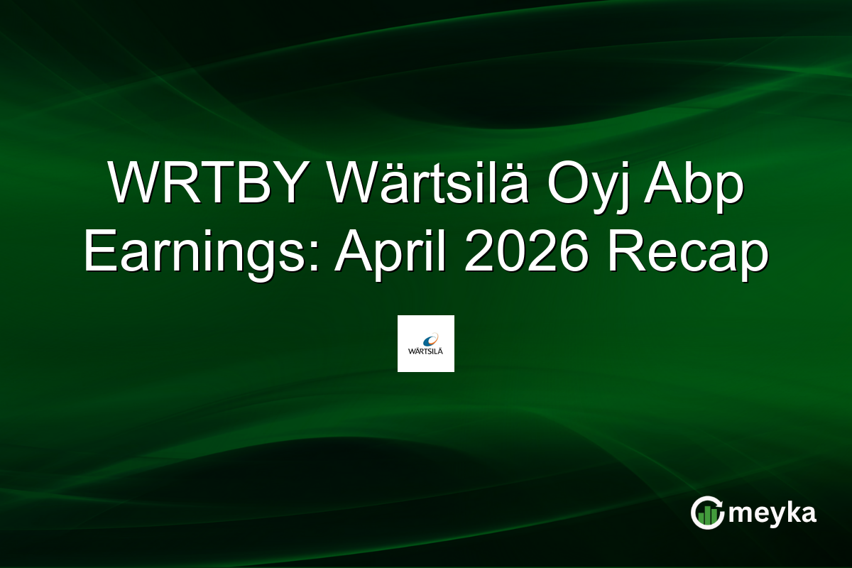 WRTBY Wärtsilä Oyj Abp Earnings: April 2026 Recap