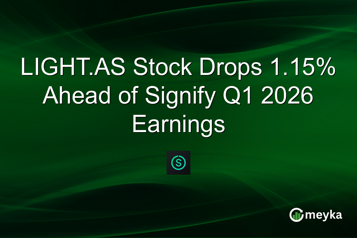 LIGHT.AS Stock Drops 1.15% Ahead of Signify Q1 2026 Earnings
