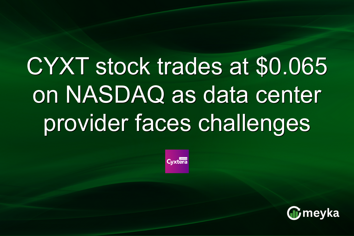CYXT stock trades at $0.065 on NASDAQ as data center provider faces challenges