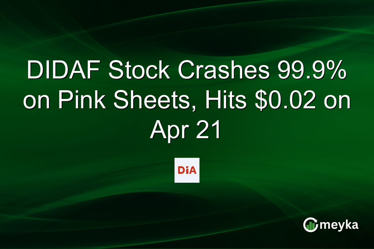 DIDAF Stock Crashes 99.9% on Pink Sheets, Hits $0.02 on Apr 21