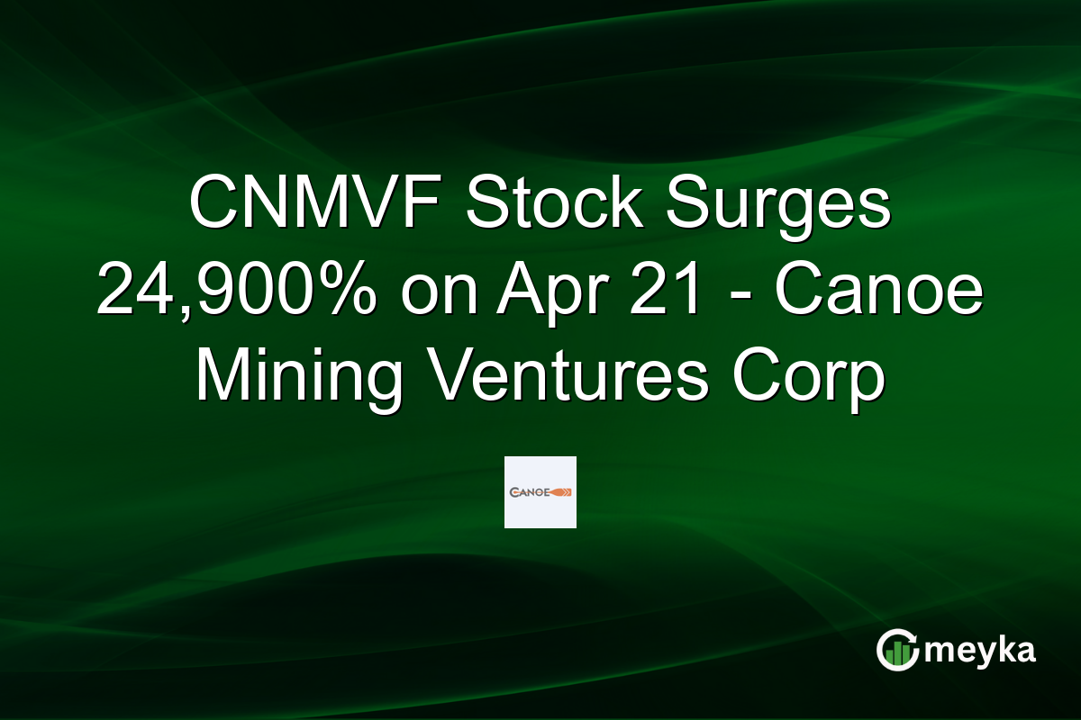 CNMVF Stock Surges 24,900% on Apr 21 – Canoe Mining Ventures Corp