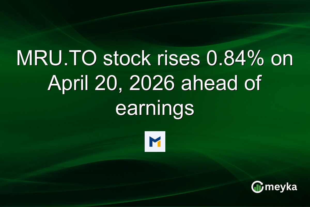 MRU.TO stock rises 0.84% on April 20, 2026 ahead of earnings
