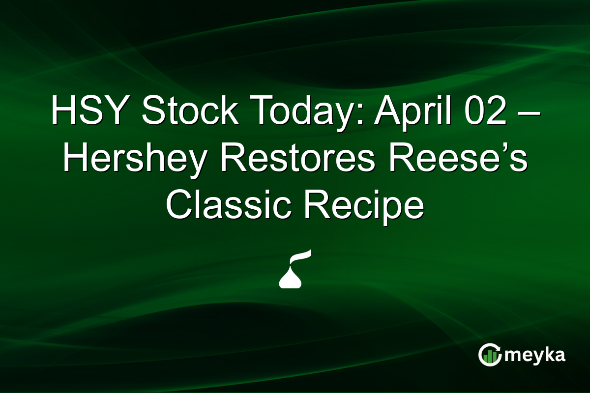 HSY Stock Today: April 02 – Hershey Restores Reese’s Classic Recipe