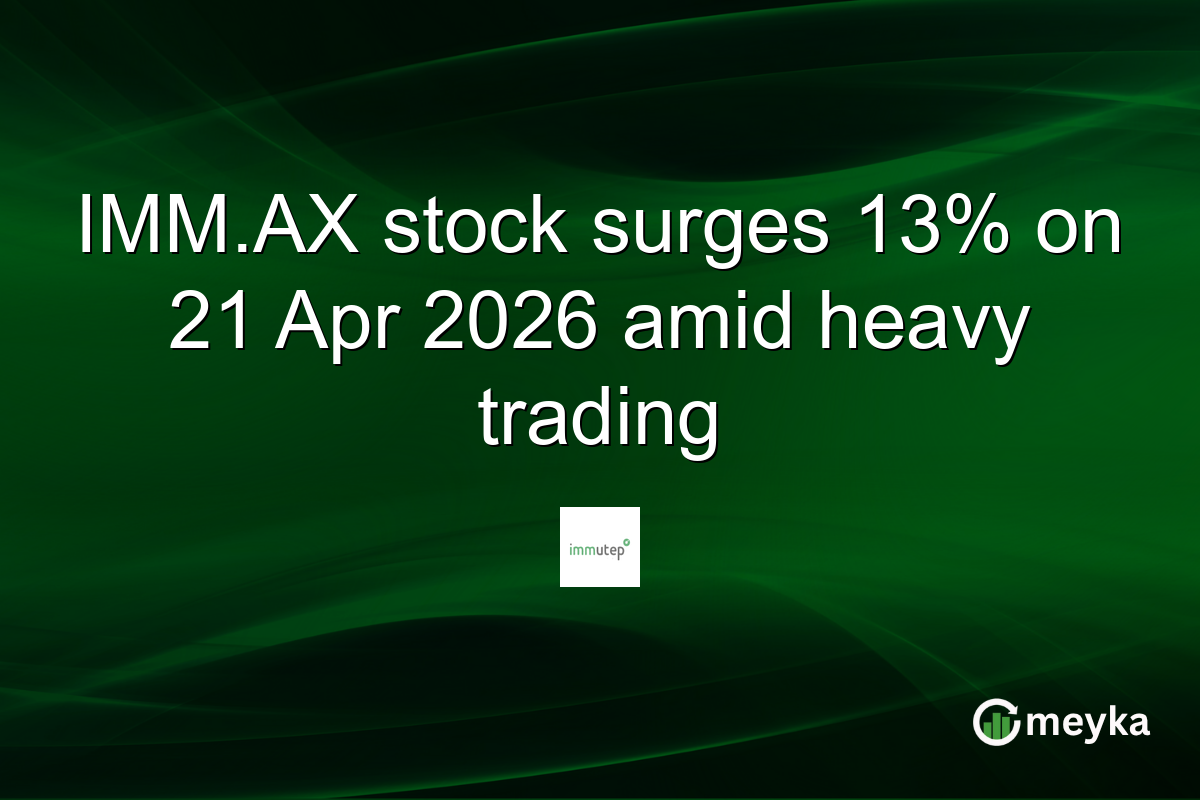 IMM.AX stock surges 13% on 21 Apr 2026 amid heavy trading