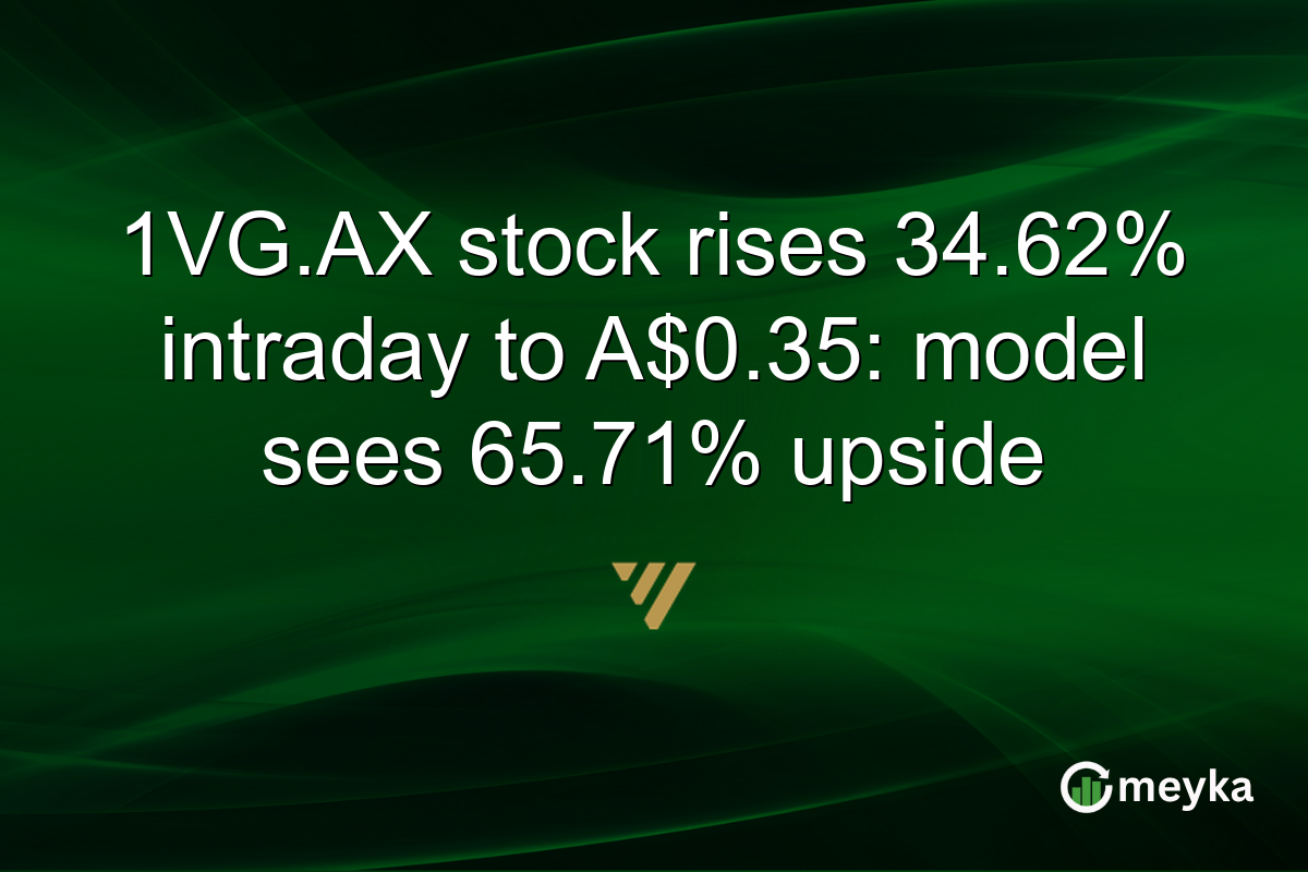 1VG.AX stock rises 34.62% intraday to A$0.35: model sees 65.71% upside
