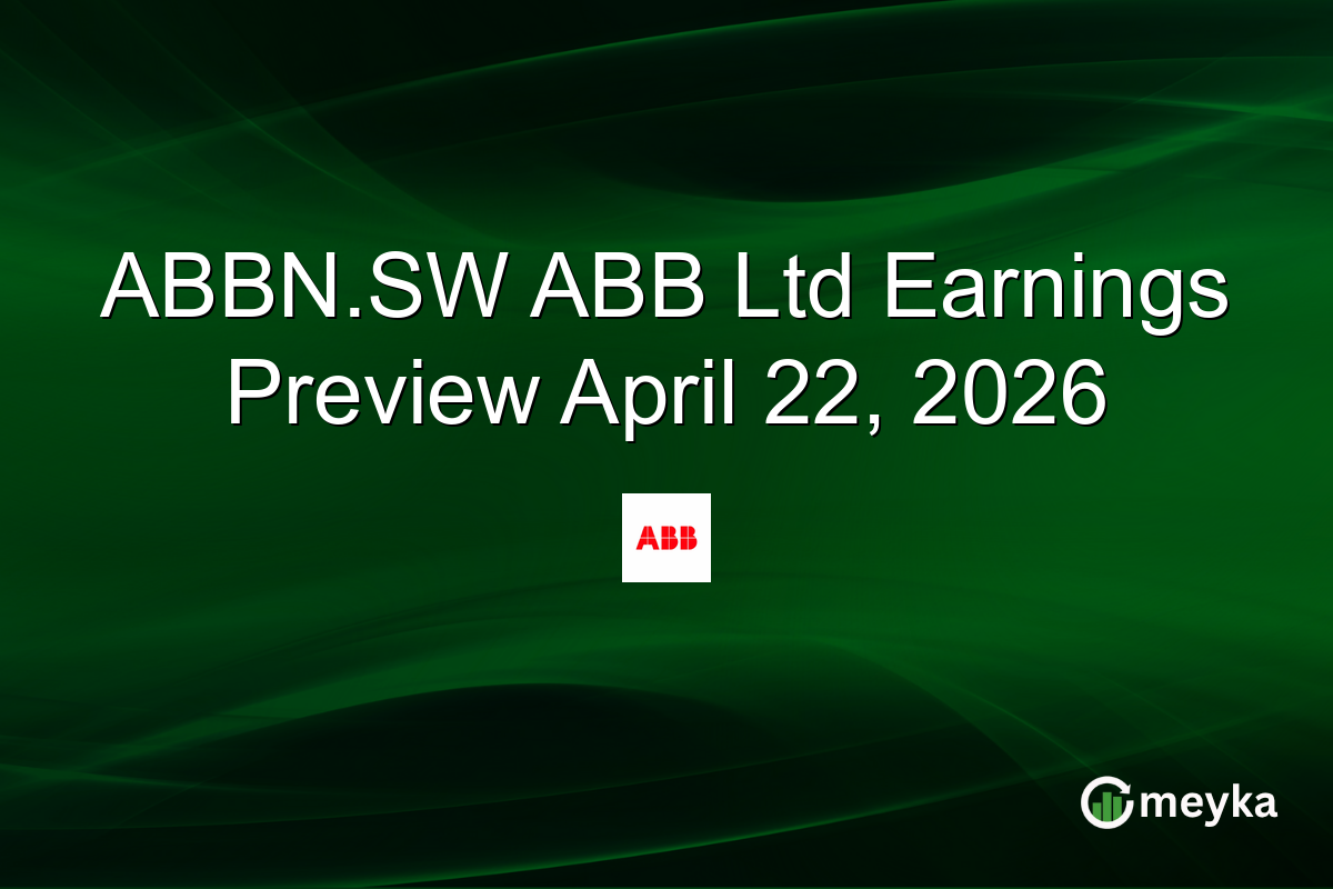 ABBN.SW ABB Ltd Earnings Preview April 22, 2026