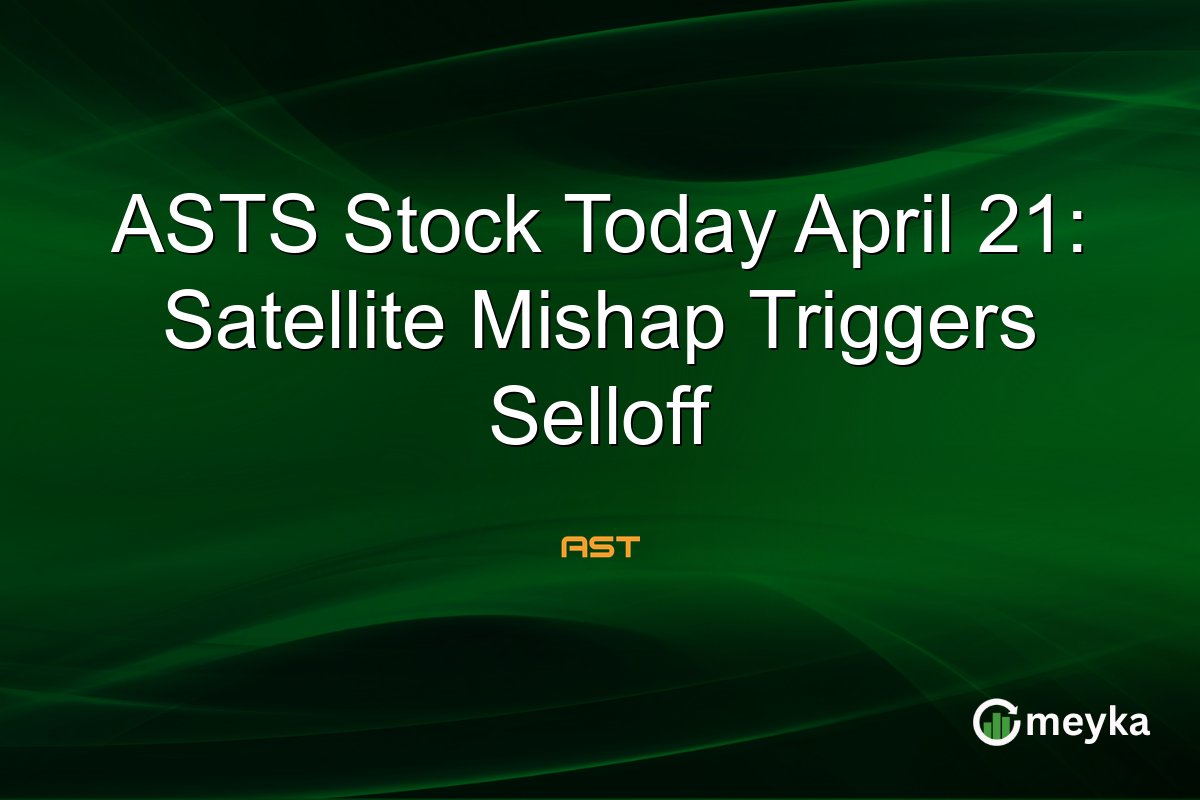 ASTS Stock Today April 21: Satellite Mishap Triggers Selloff