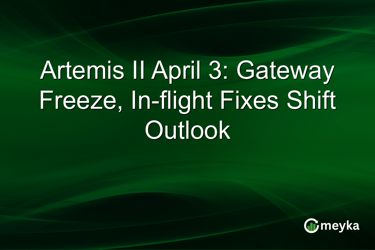 Artemis II April 3: Gateway Freeze, In-flight Fixes Shift Outlook